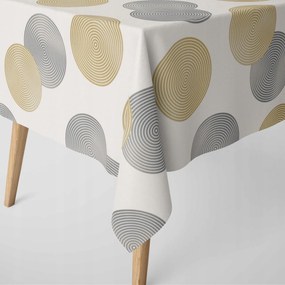 Abrosz Téglalap Alakú Sárga És Szürke Kerekek 130x200