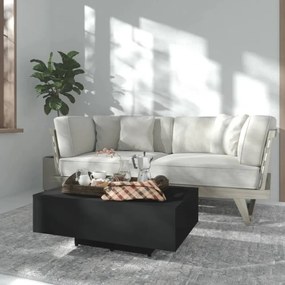 fekete szerelt fa dohányzóasztal 85 x 55 x 31 cm