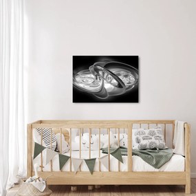 Modern szürke absztrakció képe (70x50 cm)