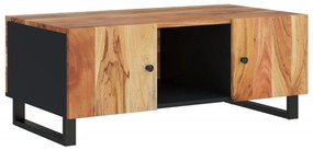 Tömör akácfa és szerelt fa dohányzóasztal 100 x 54 x 40 cm