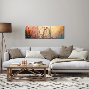 Kép - Vadvirágok (órával) (90x30 cm)