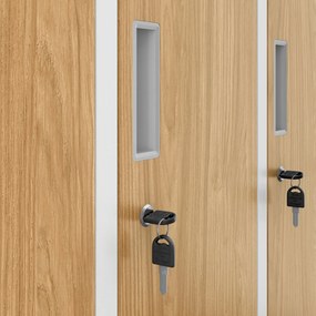 BHP öltözőszekrény fehér/arany tölgy: Eco Design 10 ajtós BARTEK