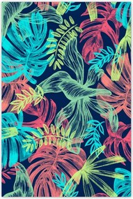 Poszterek 80x120 Monstera színes levelek