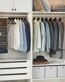 Vállfa készlet 20db, nadrágtartóval, csúszásmentes felület fekete