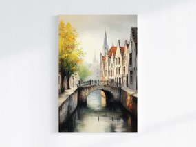 Poszter Város Óváros Műemlék Belgium Gent Köd 40x60