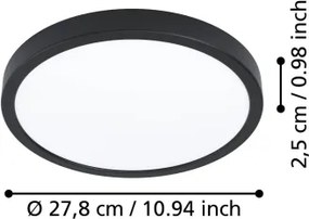 Eglo 901299-LED Mennyezeti lámpa FUEVA LED/14,2W/230V 2700/4000/6500K átmérő 27,8 cm fekete