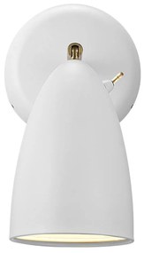 NORDLUX Nexus fali lámpa, kapcsolóval, billenthető lámpafejjel, fehér, GU10, max. 6W, 10cm átmérő, 2020601001