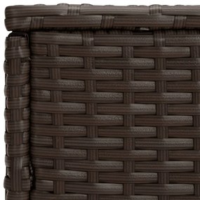 3 db barna polyrattan kisasztal