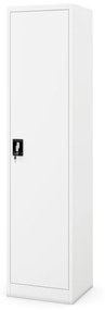 Fém iratszekrény ALEX, 450 x 1850 x 400 mm, fehér