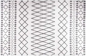 vidaXL fekete és fehér csúszásmentes mosható szőnyeg 80 x 150 cm