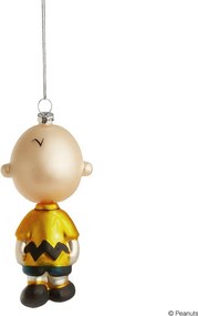 PEANUTS üveg karácsonyfadísz, Charlie Brown, 12 cm