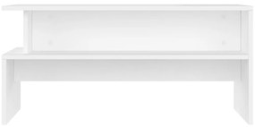 Fehér szerelt fa dohányzóasztal 90 x 55 x 42,5 cm