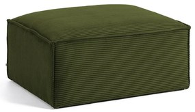 Zöld kordbársony lábtartó Blok – Kave Home