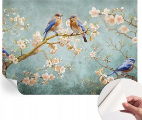 Dekoratív Öntapadós Tapéta Divatos Minták Tavaszi madarak 312x219 cm