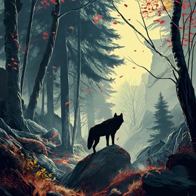 Poszter 50x50cm Erdei visszhangok