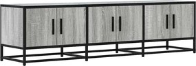 vidaXL szürke sonoma színű szerelt fa és fém TV-szekrény 150x35x41 cm