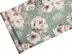 Szürke alapon romantikus Virágok mintás tapéta