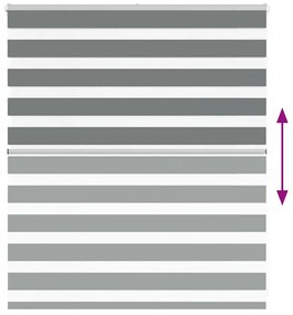 zebrafüggönnyel sötét szürke szövetszélesség 125,9cm poliészter