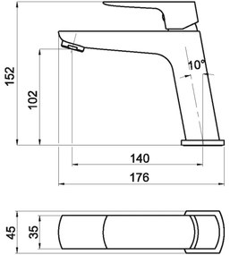 Novaservis - Mosdócsap NOBLESS EGO matt fekete