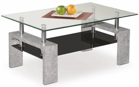 Diana I dohányzóasztal, átlátszó / szürke