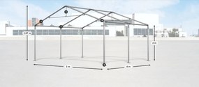 Raktárcsarnok/garázs 3x4x2m Comfort PVC 560g