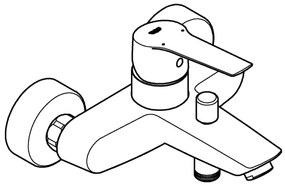 GROHE 322782432 - START kádcsaptelep 188 mm fekete