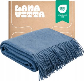 Gyapjú takaró "Melanz" 100% Új-zélandi gyapjú Kék 140x200