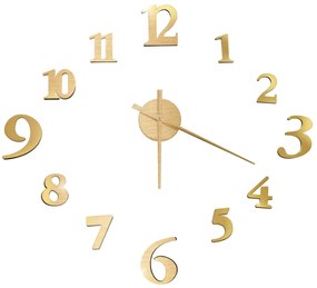 aranyszínű modern 3D falióra 100 cm XXL