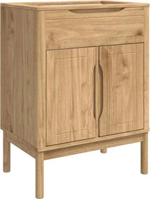 vidaXL Fürdőszobai mosdószekrény FLORO Viaszbarna 60 x 40 x 80 cm
