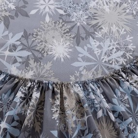 Mikroszálas lepedő SNOWFLAKE kékesszürke 180x200 cm