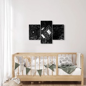 Absztrakt kockák képe (90x60 cm)