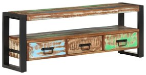 tömör újrahasznosított fa TV-szekrény 120 x 30 x 45 cm