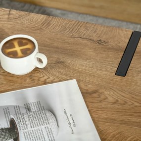 HOMCOM Dohányzóasztal, ipari design, 105 cm x 60 cm x 42 cm fekete-barna