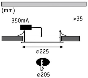 Paulmann 92034 - LED/14W Beépíthető lámpa 230V