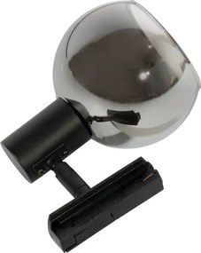 Modern fekete reflektor 1 fázisú sínrendszerhez - Iconic Lava