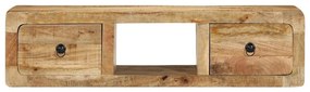 tömör nyers mangófa falra szerelhető TV-szekrény 100x32x25 cm