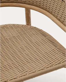 Natúr színű tömörfa kerti fotel Arinella – Kave Home