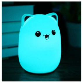 Gyerek LED-es éjszakai lámpa elemekre - Cica