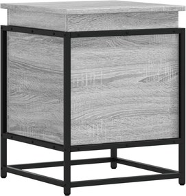 vidaXL szürke sonoma szerelt fa tárolóláda fedéllel 40x40x51,5 cm