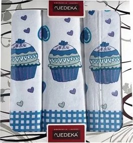 Konyhai Törlőkendő Szett 3db 50x70 Pamut 100% Muffin 10