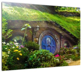 Kép - Hobbitfalva (üvegen) (70x50 cm)