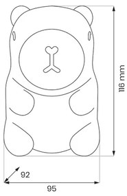 LED RGBW fényerőszabályozható újratölthető gyerek éjszakai lámpa KAPYBARA LED/0,45W/5V 800 mAh