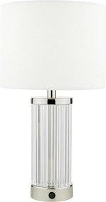 Dar Lighting modern asztali lámpa enrico polírozott nikkel darenr4138