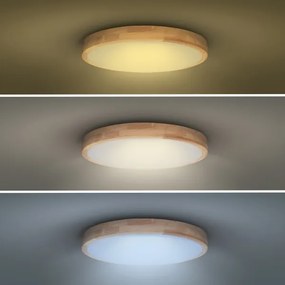Solight WO8010 LED állítható fényű SOLID OAK lámpa LED/60W/230V 3000-6500K, 51 c
