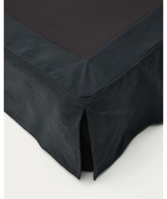 Antracitszürke kárpitozott franciaágy 150x190 cm Jaira – Kave Home