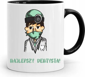 Bögre Fekete Fogorvos Ajándék Legjobb Fogorvos fényképes nyomtatással