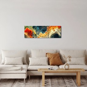 Kép - Modern absztrakció (órával) (90x30 cm)