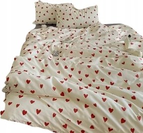 Shein Ágyneműhuzat Garnitúra 3 Részes Fehér Szív Mintás 135/200
