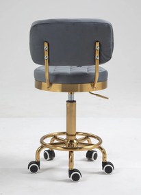 HR636 Grafit modern velúr szék arany lábbal