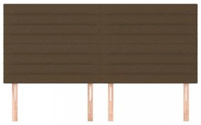 4 db sötétbarna szövet fejtámla 100x5x78/88 cm